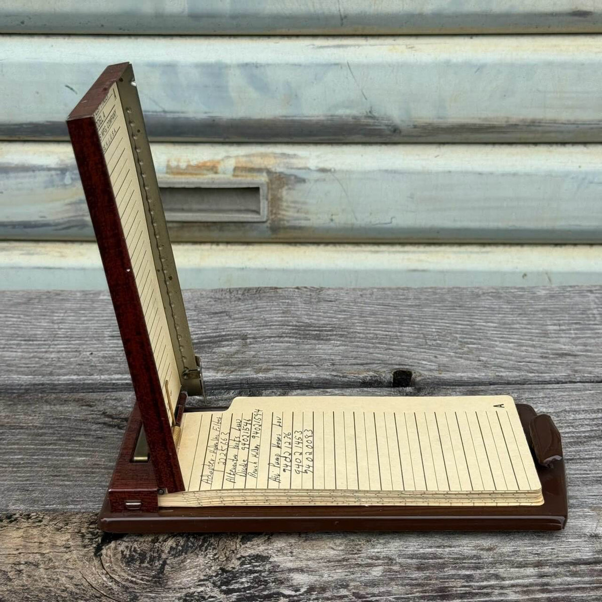 【1960-70年代】ビンテージ ガレージ アメリカン雑貨 店舗什器 BATES アドレス帳 スチール #2735