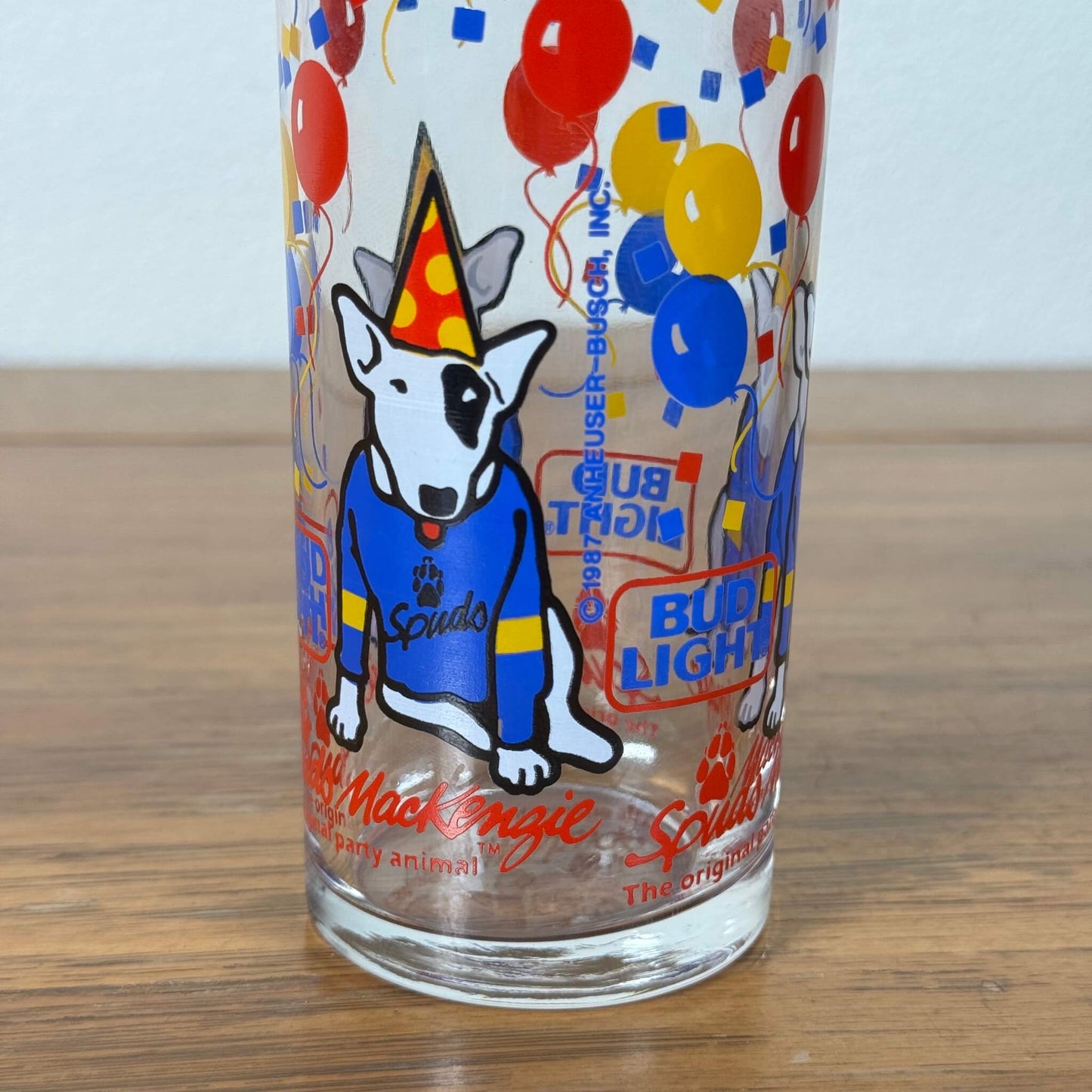 #2027【1987年製】ビンテージ Spuds MacKenzie(スパッズ・マッケンジー) グラス アメリカ (在庫残り1つ)
