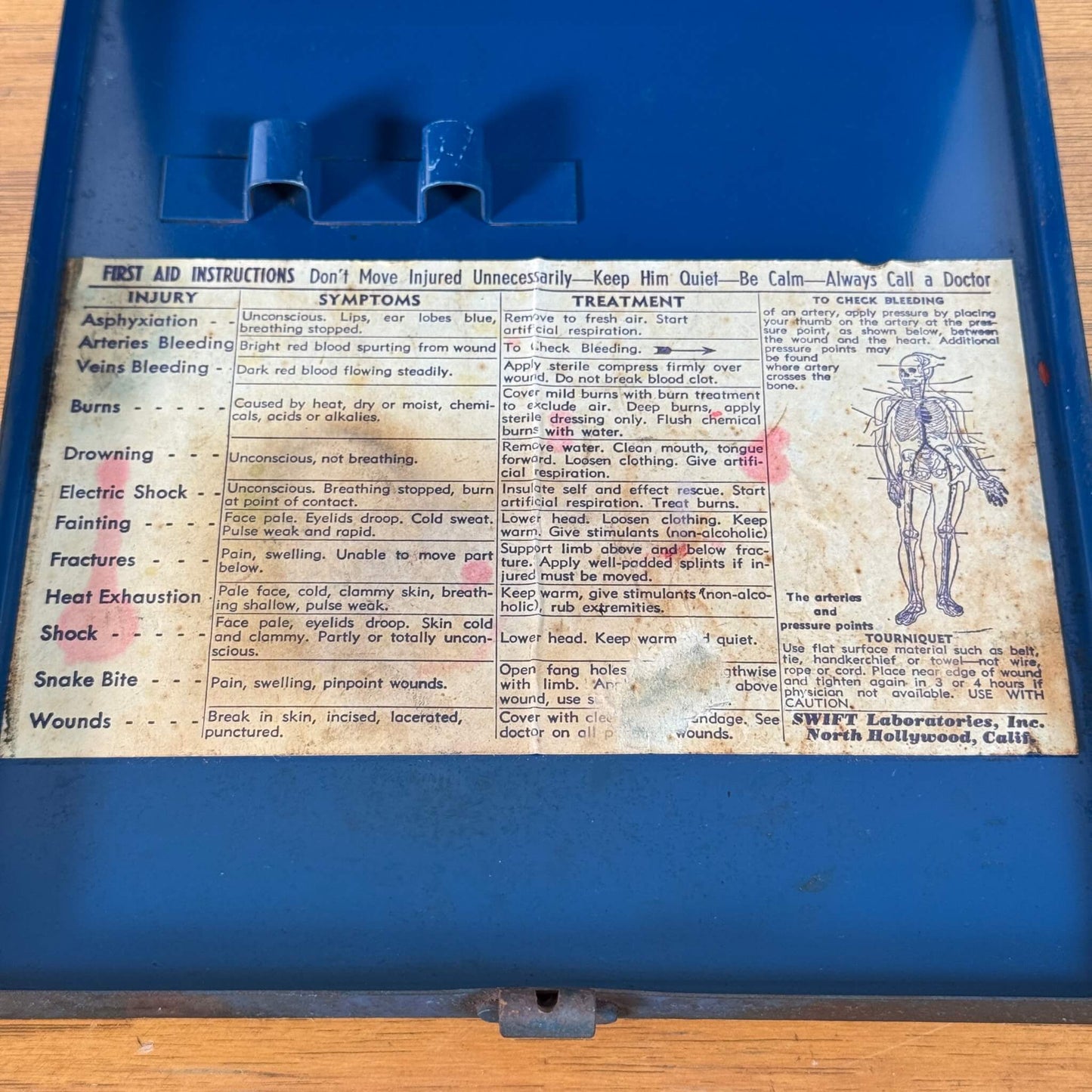 #2082【1950-60年代】ビンテージ ファーストエイド メタルケース / 救急箱 アメリカ