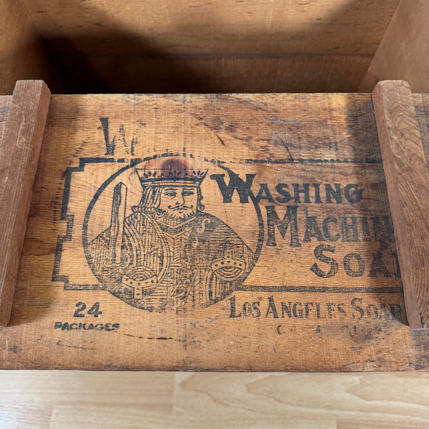 #1849【1950年代】ビンテージ Albers 蓋付き 木箱 / ウッドボックス 収納ケース アメリカ