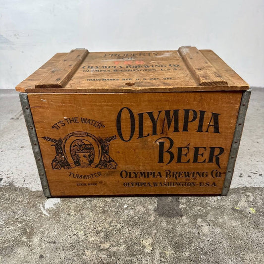#2537【1970-80年代】OLYMPIA BEER 木箱 ウッドクレート オリンピアビール アメリカ