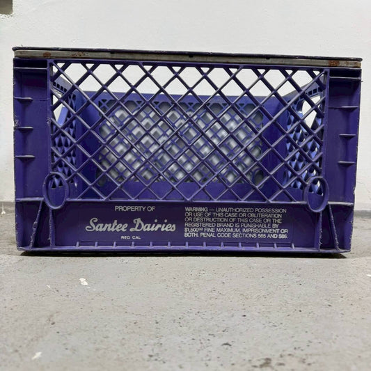 #2562【1970-80年代】ビンテージ Santee Dairies ミルククレート / プラスチックコンテナ / ストレージボックス アメリカ