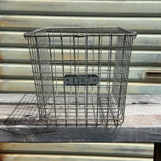 【1950〜60年代】ビンテージ LYON ワイヤーバスケット アメリカン雑貨 店舗什器 インダストリアル #2235-1