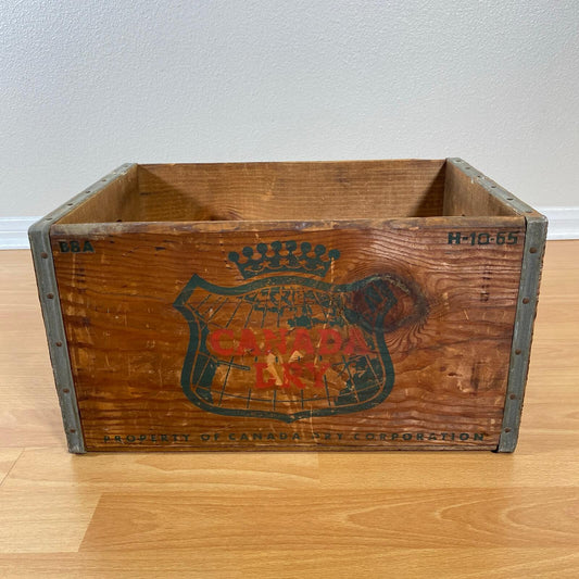 #845【1965年製】ビンテージ CANADA DRY(カナダドライ)ボトルクレート / 木箱 アメリカ