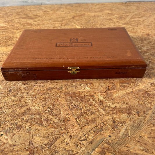 ビンテージ Nat Sherman シガーボックス 木製 小物入れ #2251
