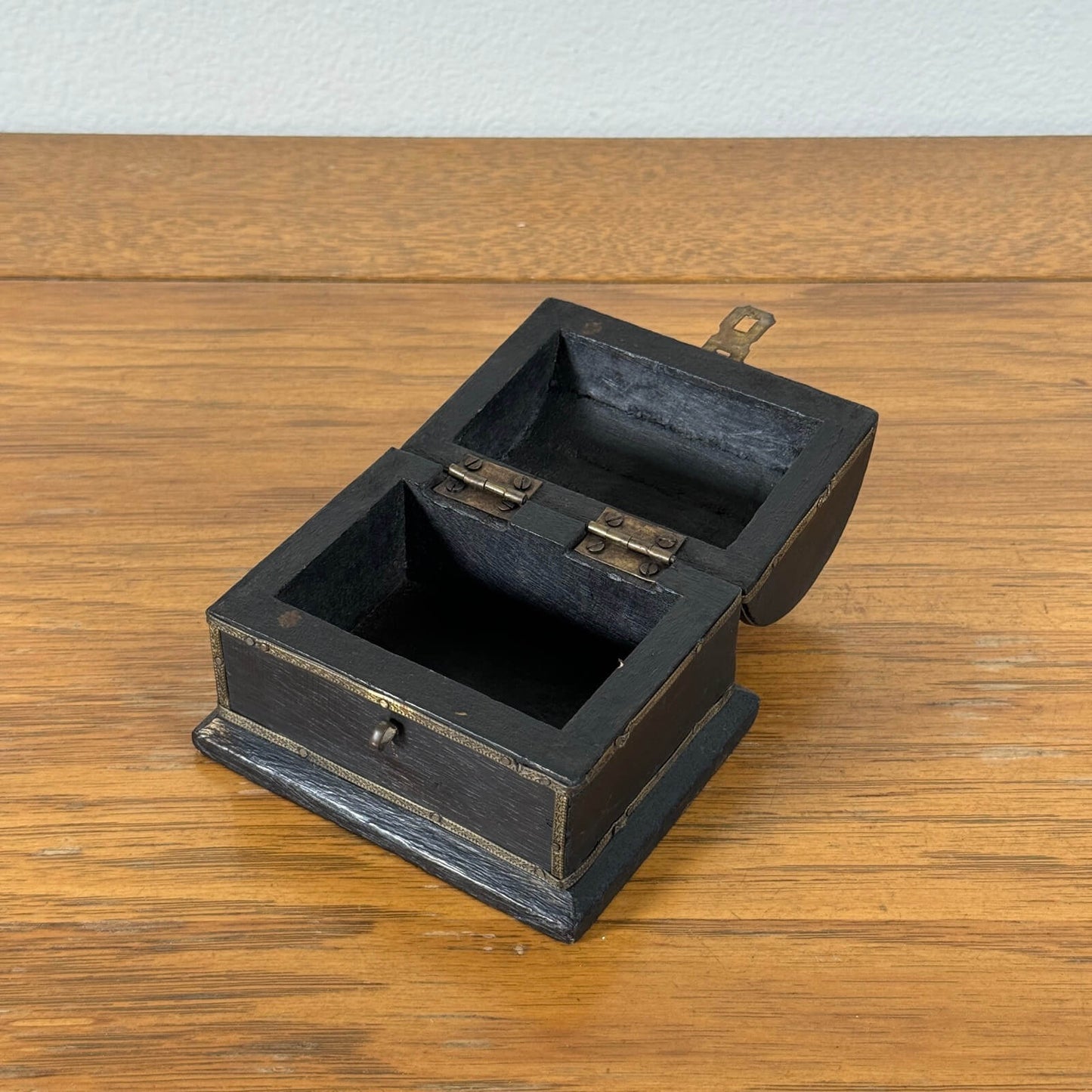 #1461 【1980年代】 ビンテージ 木製トレジャーボックス / 小物入れ 収納ケース アメリカ