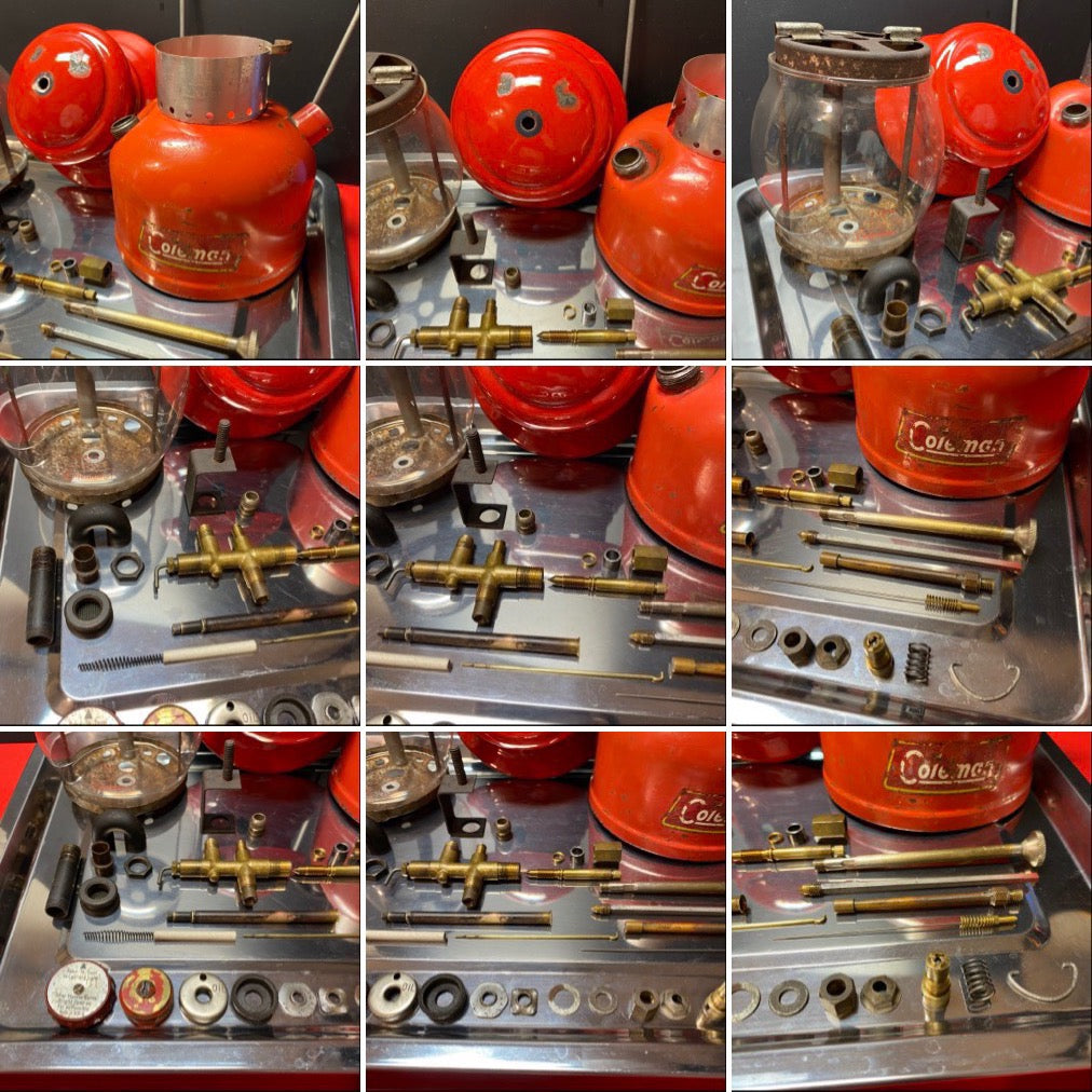 #171-A 【1960年8月】ビンテージ Coleman(コールマン)200A イエローボーダー ランタン キャンプ用品 アウトドア アメリカ