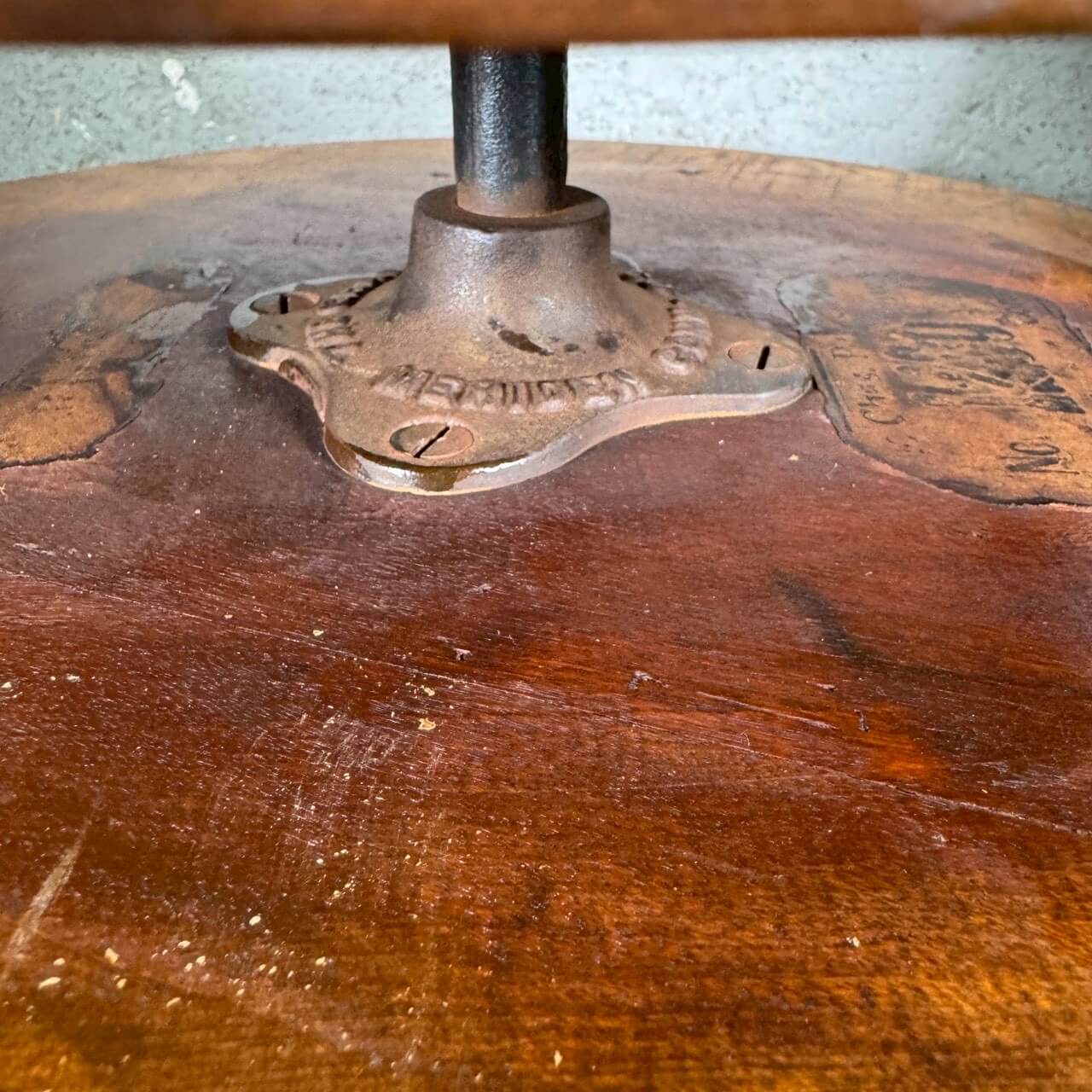 #2263【1920-40年代】ビンテージ ウッドスツール / ピアノスツール チェア アメリカ