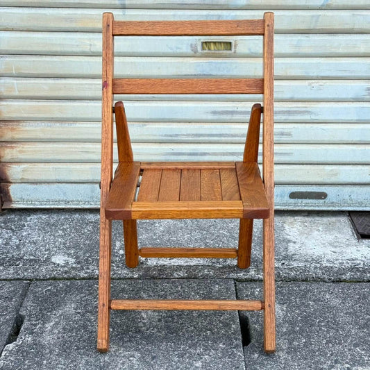 【1950年代】ビンテージ フォールディングチェア アメリカン雑貨 店舗什器 木製 折りたたみ 椅子 #2812-2
