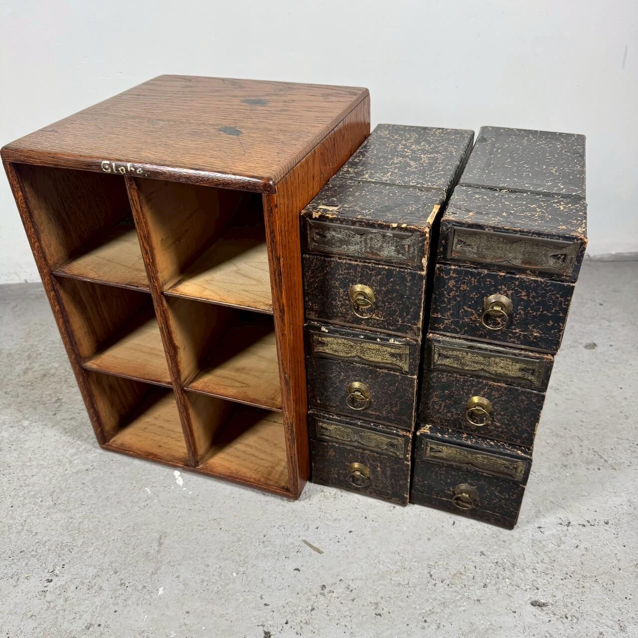 #2354【1910-20年代】アンティーク Globe Wernicke パーツキャビネット / 収納ケース アメリカ
