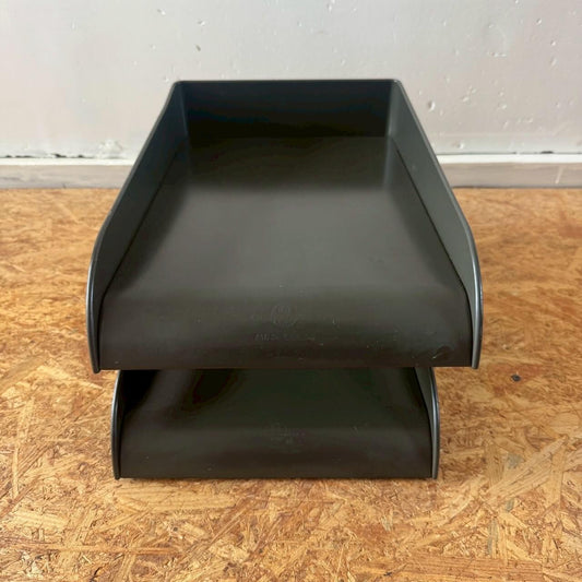 #2435【1940-50年代】ビンテージ GLOBE-WERNICKE インダストリアル レタートレイ 2段 / デスクオーガナイザ アメリカ