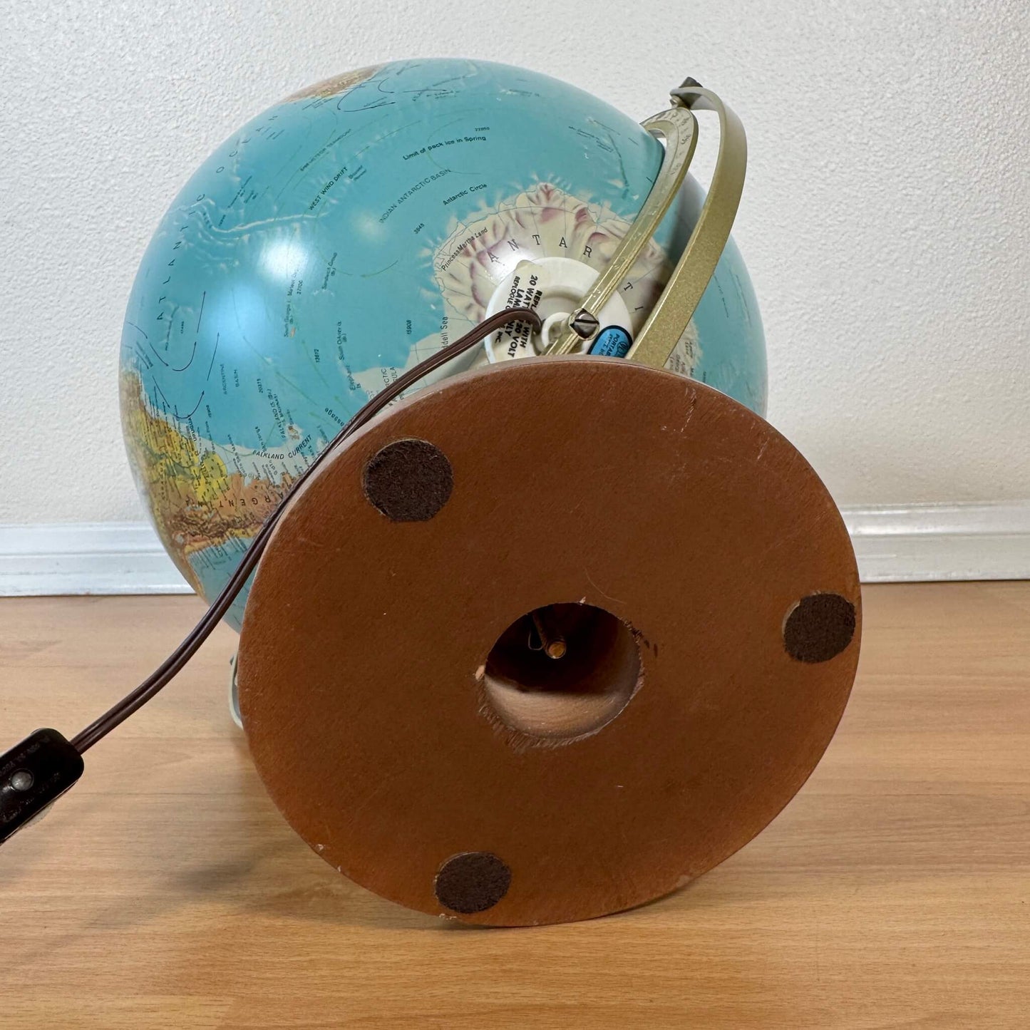 #1846【1987年製】ビンテージ SCAN-GLOBE 地球儀 ライト付き / インテリア照明 アメリカ