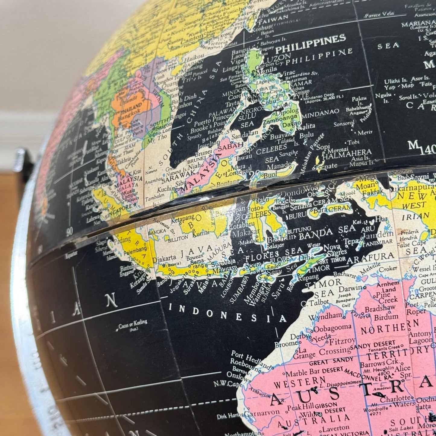 #1438【1950年代製】REPLOGLE リプルーグル ブラックオーシャン ビンテージ 地球儀