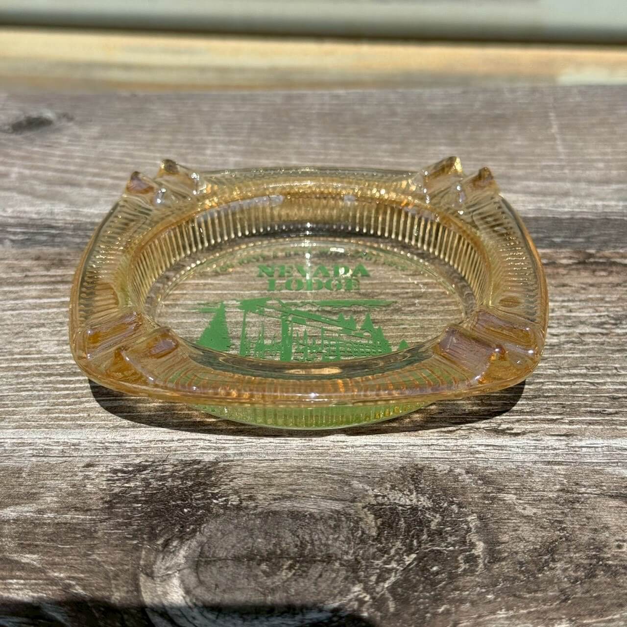 【ビンテージ】灰皿 ガラス アッシュトレイ アメリカン雑貨 店舗什器 トレイ レトロ #1611-21
