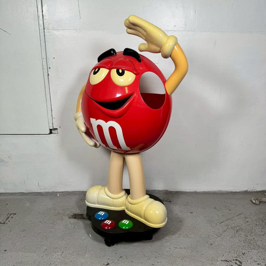 #2426【2000年代】M&M's レッド キャラクター 大型 ディスプレイスタンド / フィギュア キャスター付き