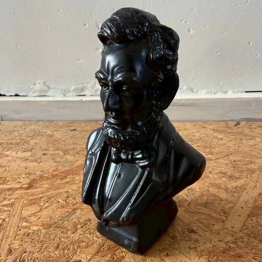 #2294【1970-80年代】ビンテージ エイブラハム・リンカーン 石炭彫刻 バスト像 / West Virginia ハンドクラフト