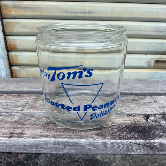 【1950年代】ビンテージ Tom's ガラスジャー アメリカン雑貨 店舗什器 ピーナッツ ストアディスプレイ #2409