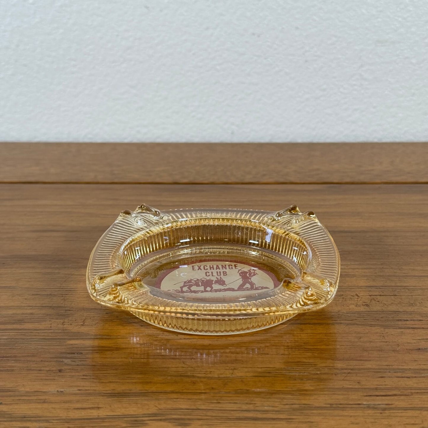 【1960-70年代】ビンテージ EXCHANGE CLUB ガラス灰皿 / アッシュトレイ Beatty Nevada アメリカ #1247-17