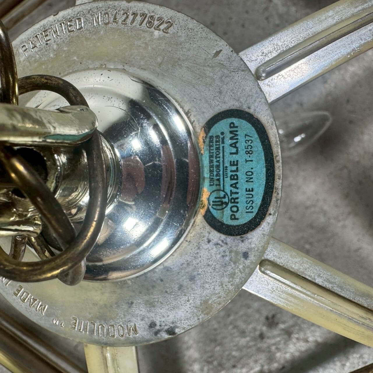 #2332 【1970-80年代】ビンテージ ガラス ペンダントランプ / ミッドセンチュリー 吊り下げ照明 天井照明 アメリカ