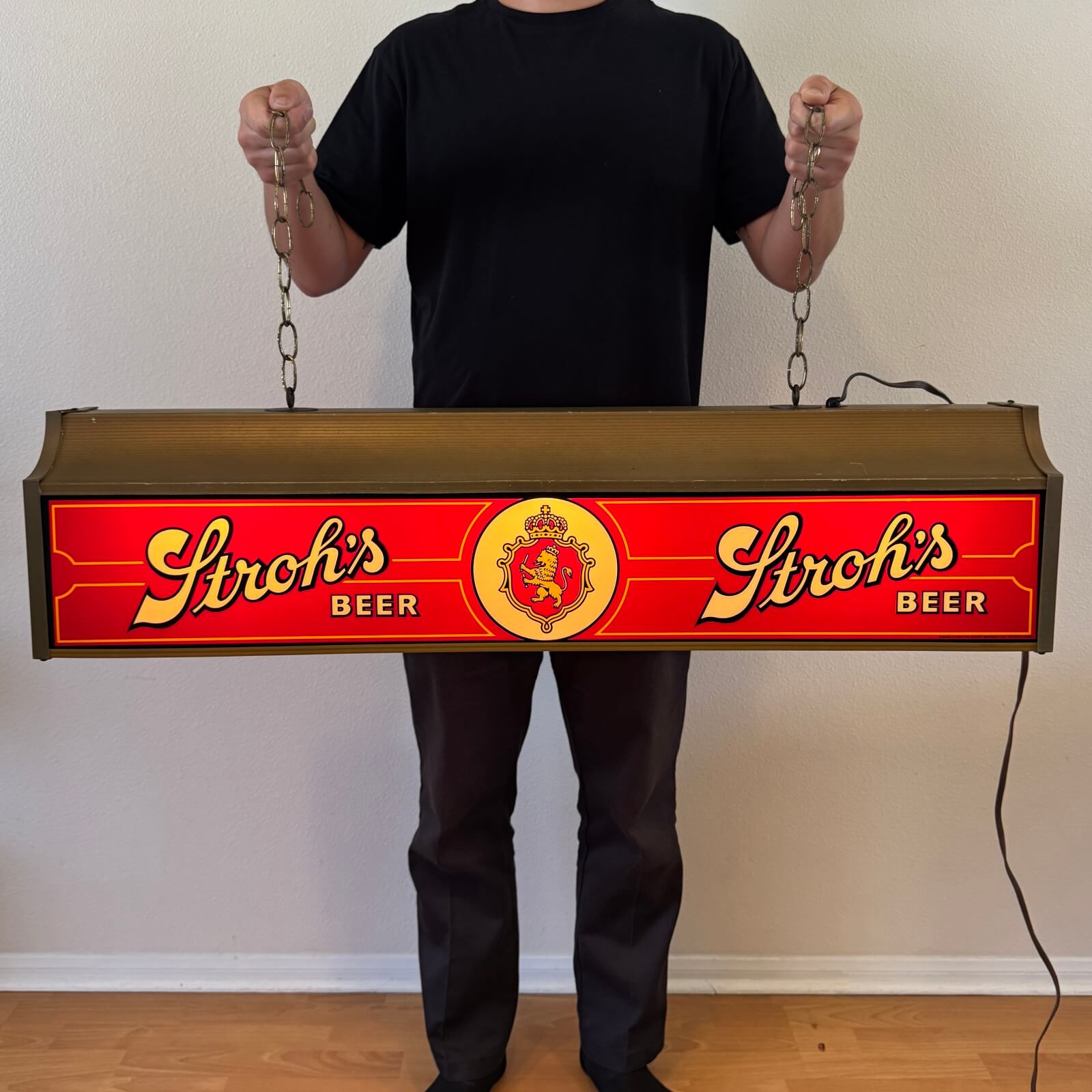 ビンテージ Stroh's ストロー ビールランプ プールバーランプ 1980年代