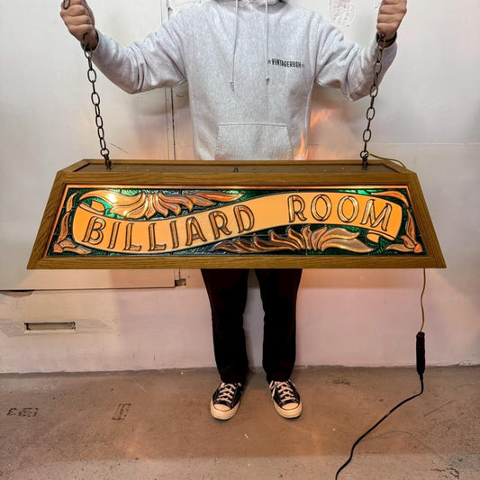 #1923【1980-90年】ビンテージ BILLIARD ROOM(ビリヤードルーム) プールランプ / 吊り下げランプ 照明 アメリカ
