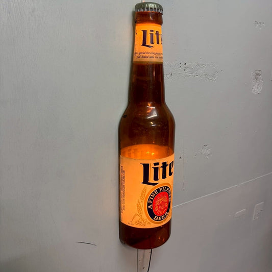 #2257【1991年製】ビンテージ Miller Lite ボトルランプ / ウォールライト アメリカ