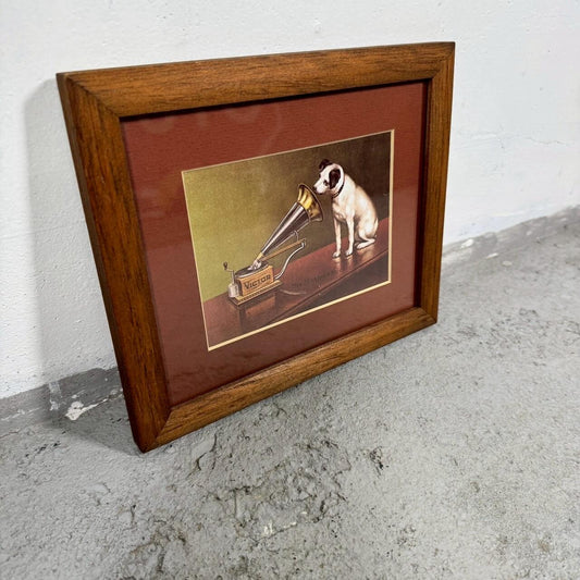 #2322【2000年代】His Master's Voice ニッパー ウォールアート 木製フレーム アメリカ