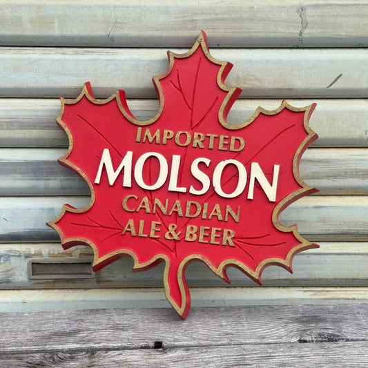 【1960年代】ビンテージ 看板 アメリカン雑貨 店舗什器 MOLSON CANADIAN モルソン メープル #2806