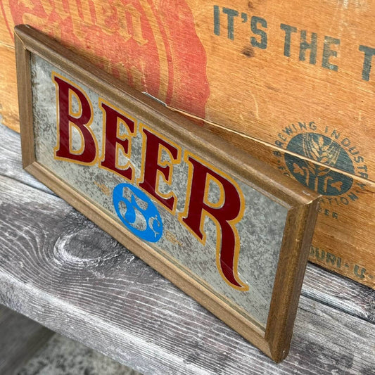 【1970年代】ビンテージ パブミラー アメリカン雑貨 店舗什器 壁掛け 5¢ BEER #2725