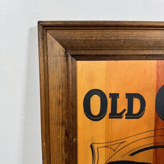 #2434【1980-90年代】ビンテージ OLD CROW ウォールデコ ウッドサイン バーボン アメリカンインテリア