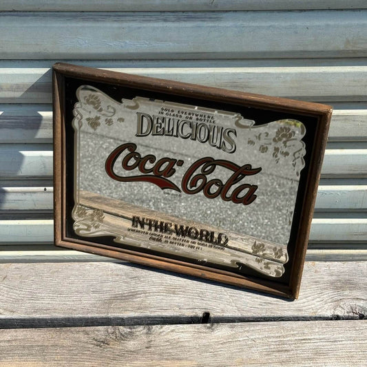 【1970年代】ビンテージ パブミラー アメリカン雑貨 店舗什器 Coca-Cola コカコーラ #2733