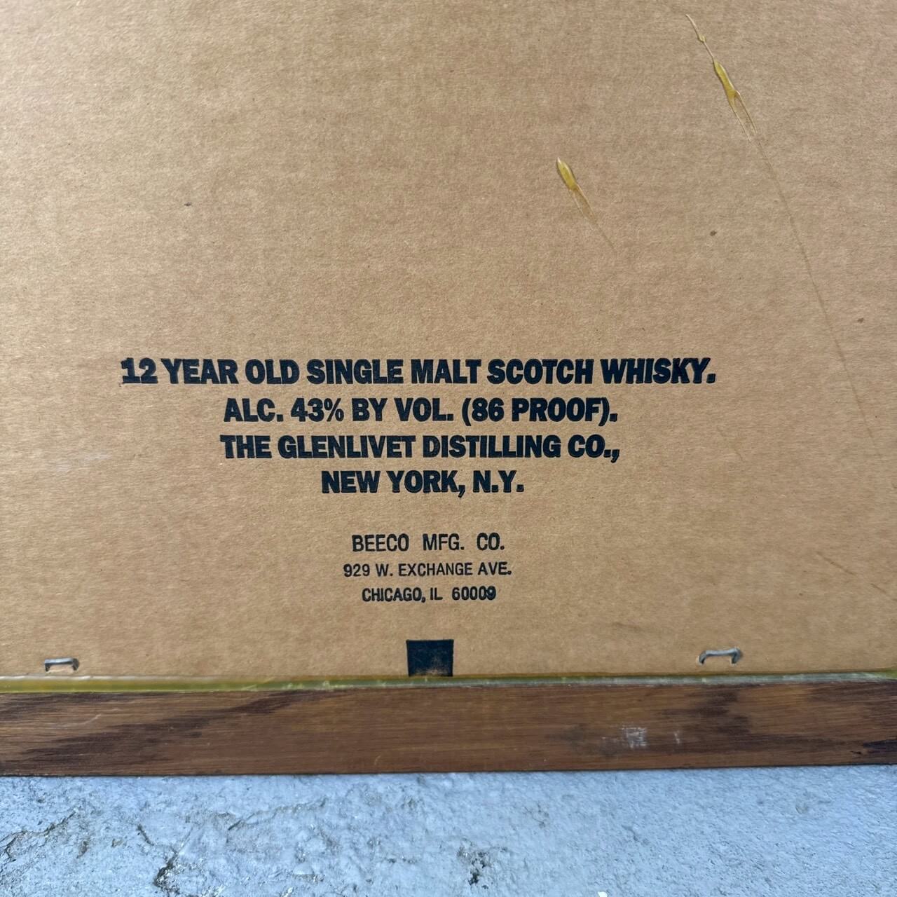 #1993【1980-90年代】ビンテージ パブミラー / ウォールデコ THE GLENLIVET スコッチウイスキー