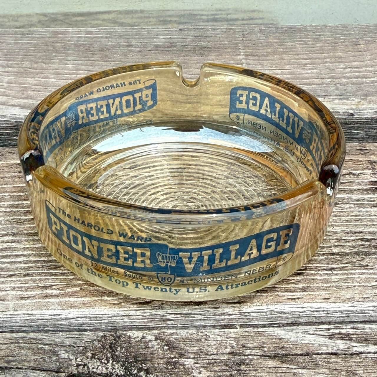 【ビンテージ】灰皿 ガラス アッシュトレイ アメリカン雑貨 店舗什器 トレイ レトロ #2541-34