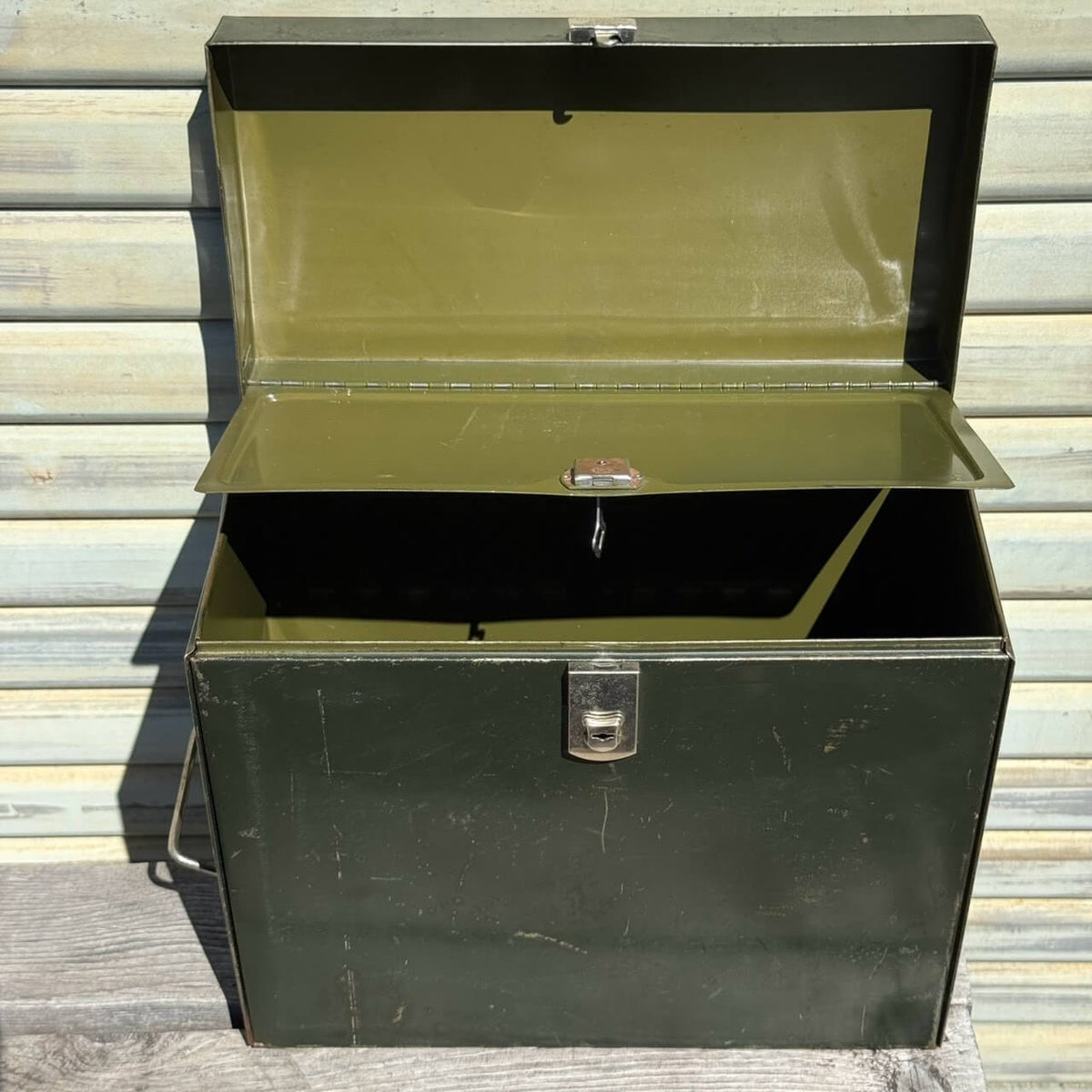【1950-60年代】ビンテージ PRONTO FILE CORPORATION ファイルボックス アメリカン雑貨 鍵付き #2683