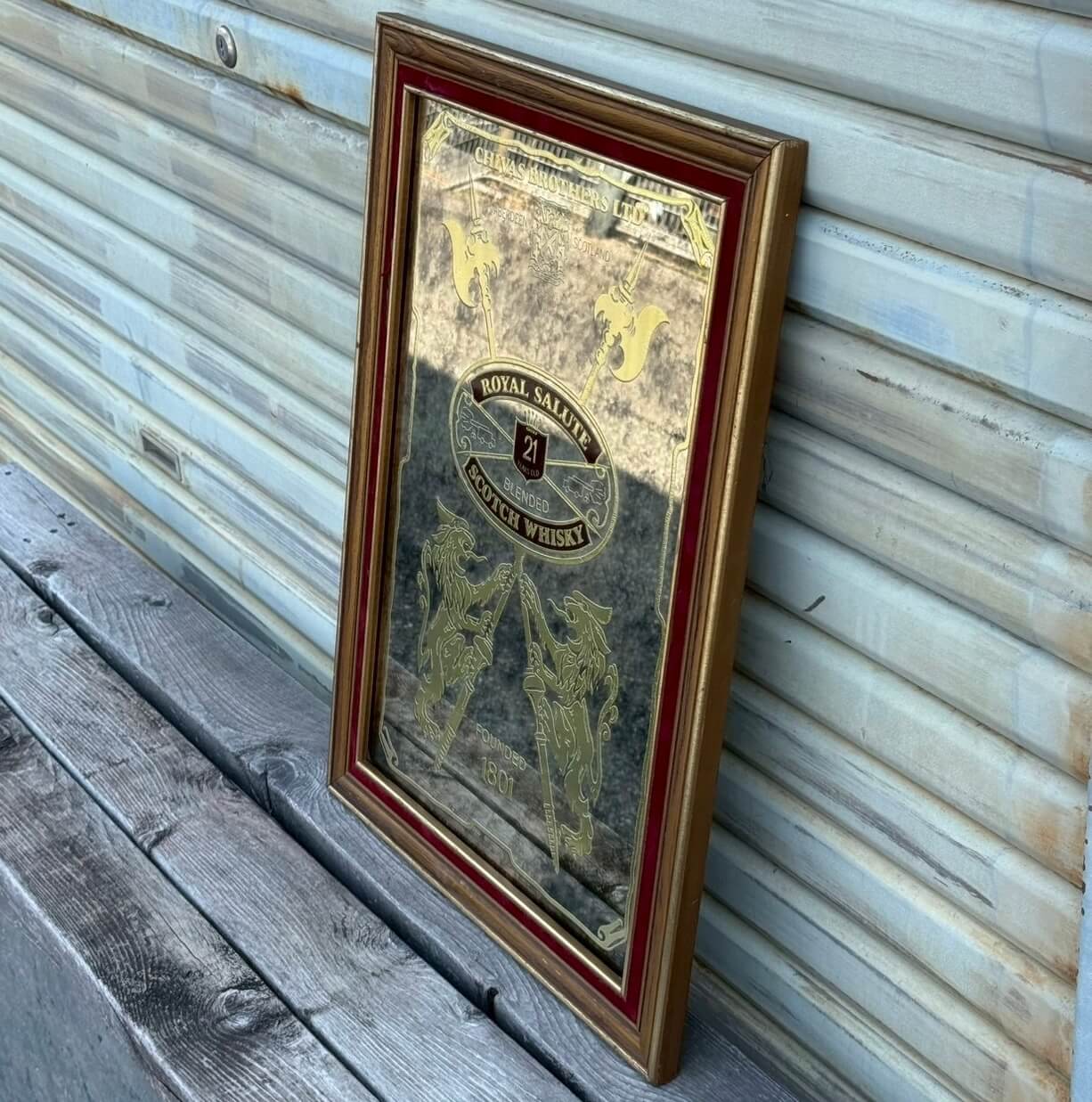 【1980〜90年代】ビンテージ パブミラー アメリカン雑貨 店舗什器 ロイヤルサルート #2478