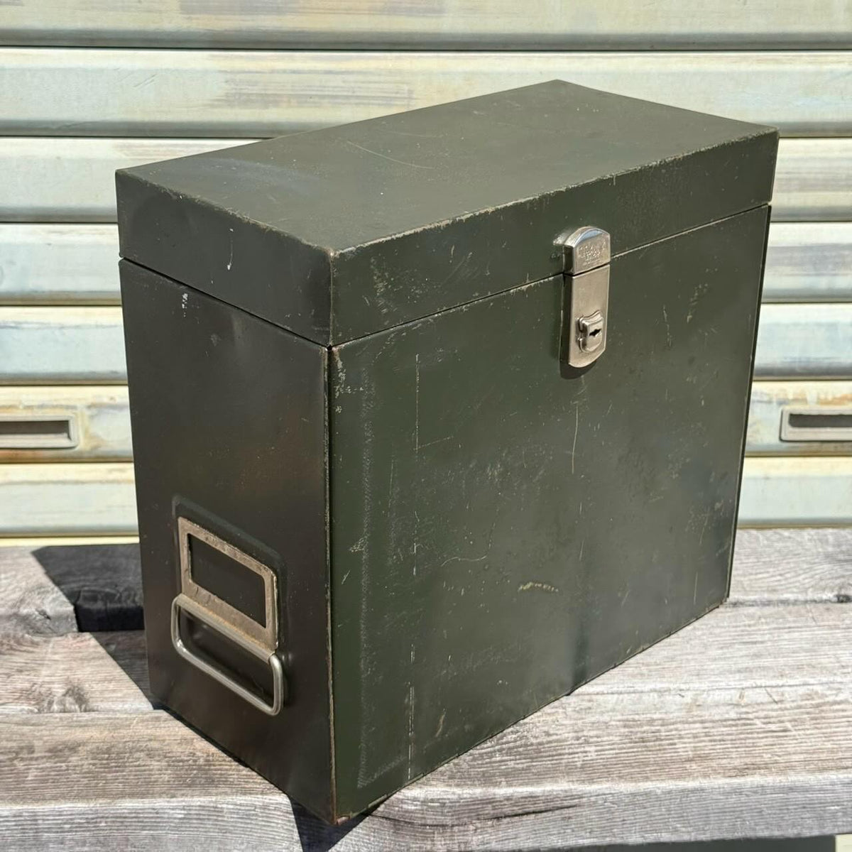 【1950-60年代】ビンテージ PRONTO FILE CORPORATION ファイルボックス アメリカン雑貨 鍵付き #2683