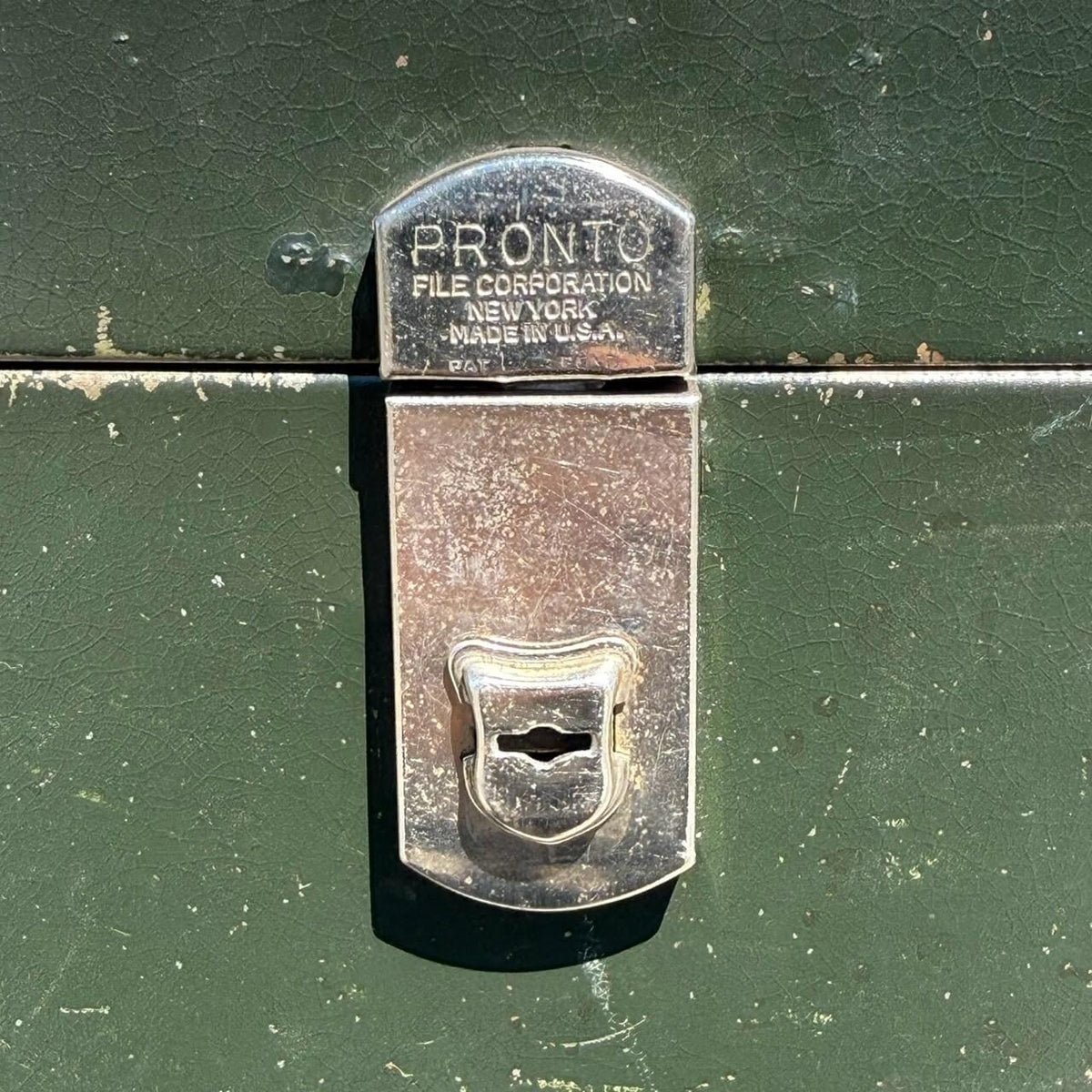 【1950-60年代】ビンテージ PRONTO FILE CORPORATION ファイルボックス アメリカン雑貨 鍵付き #2683