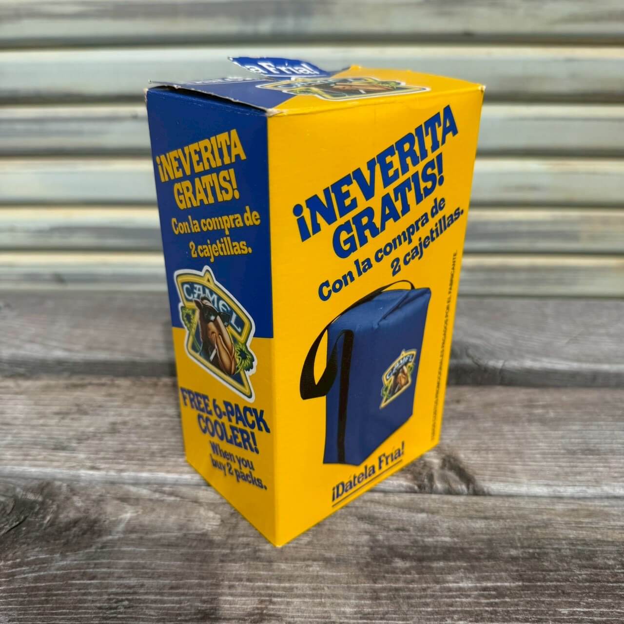 【1990年代】ビンテージ キャメル クーラーバッグ アメリカン雑貨 店舗什器 箱付き #2453-2