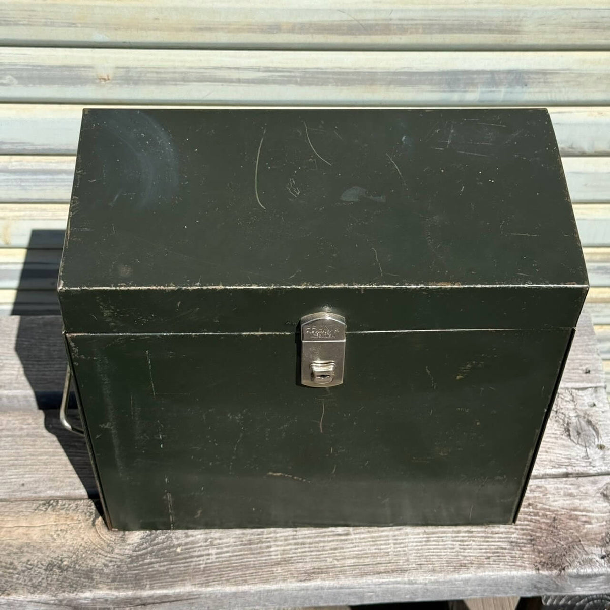 【1950-60年代】ビンテージ PRONTO FILE CORPORATION ファイルボックス アメリカン雑貨 鍵付き #2683