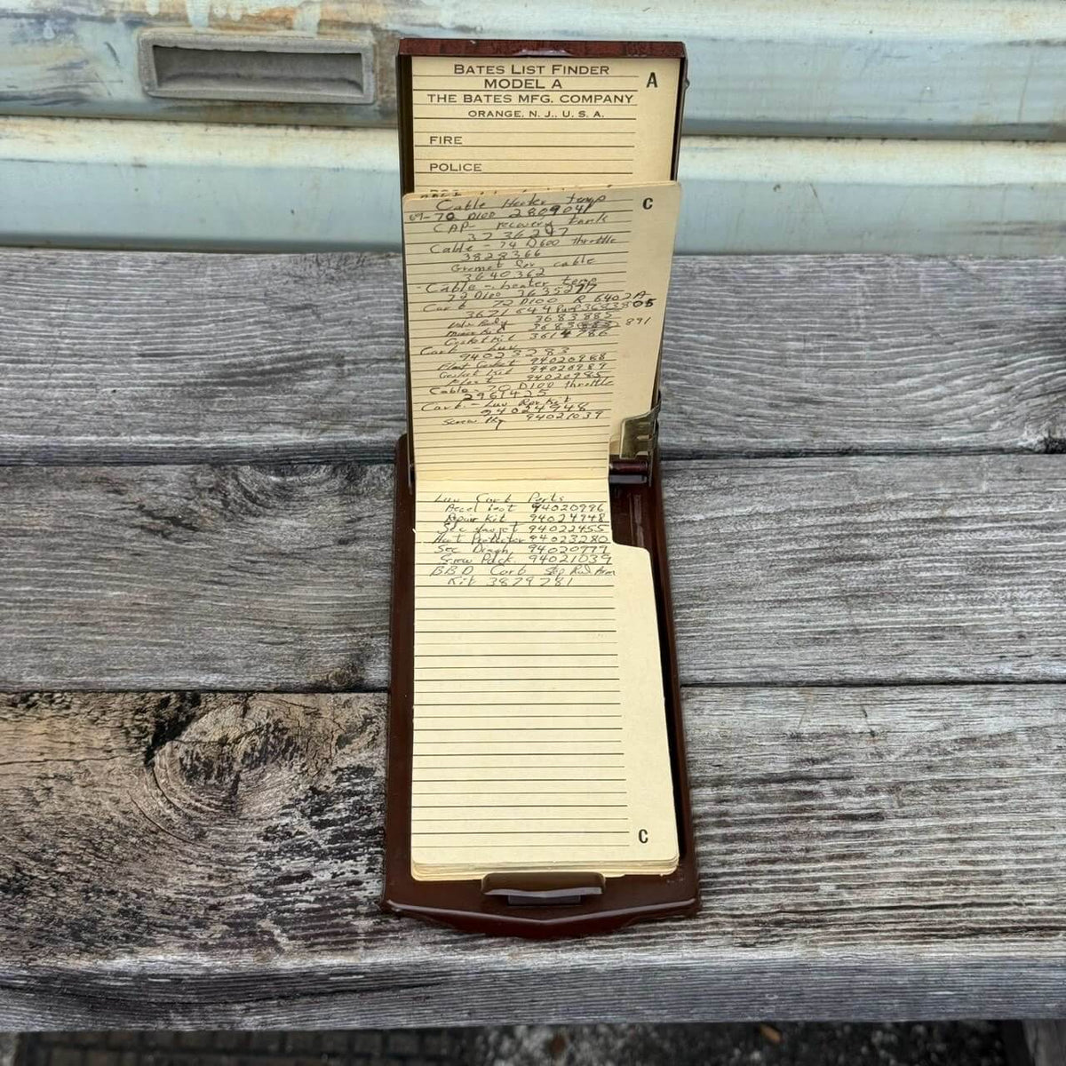 【1960-70年代】ビンテージ ガレージ アメリカン雑貨 店舗什器 BATES アドレス帳 スチール #2735