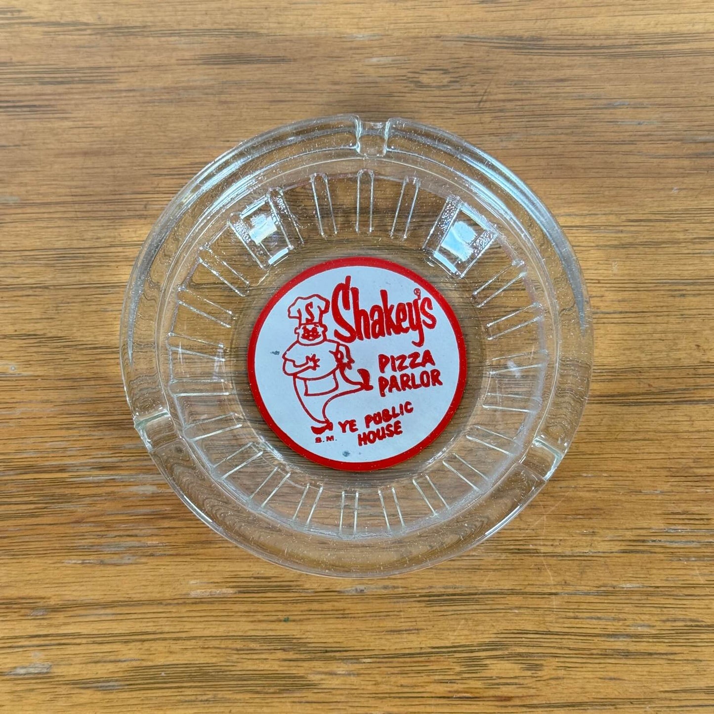 【1960-70年代】ビンテージ Shakey's ガラス灰皿 / アッシュトレイ アメリカ #1247-5
