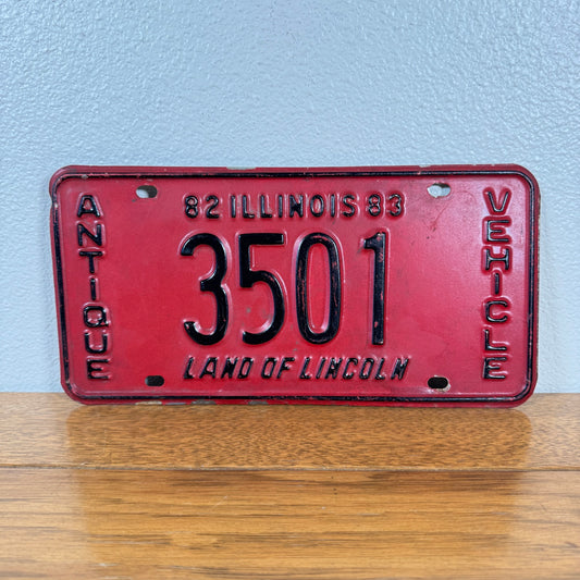#1645【1980年代】イリノイ ナンバープレート インテリア