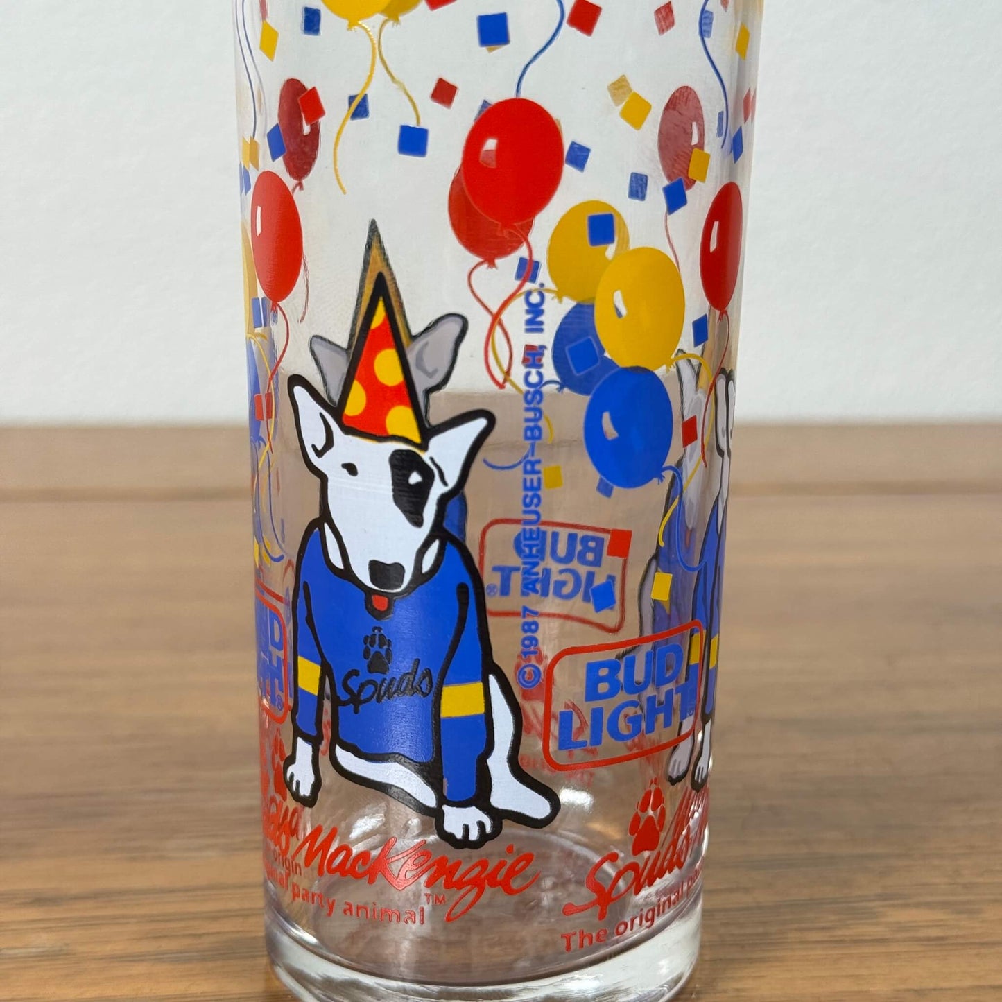#2027【1987年製】ビンテージ Spuds MacKenzie（スパッズ・マッケンジー） グラス アメリカ (在庫残り1つ)