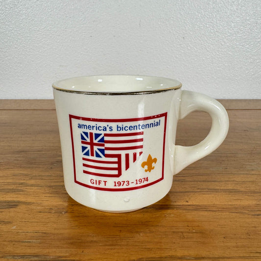 #1796【1970年代】ビンテージ Bicentennial（バイセンテニアル）ボーイスカウト マグカップ / コーヒーカップ アメリカ