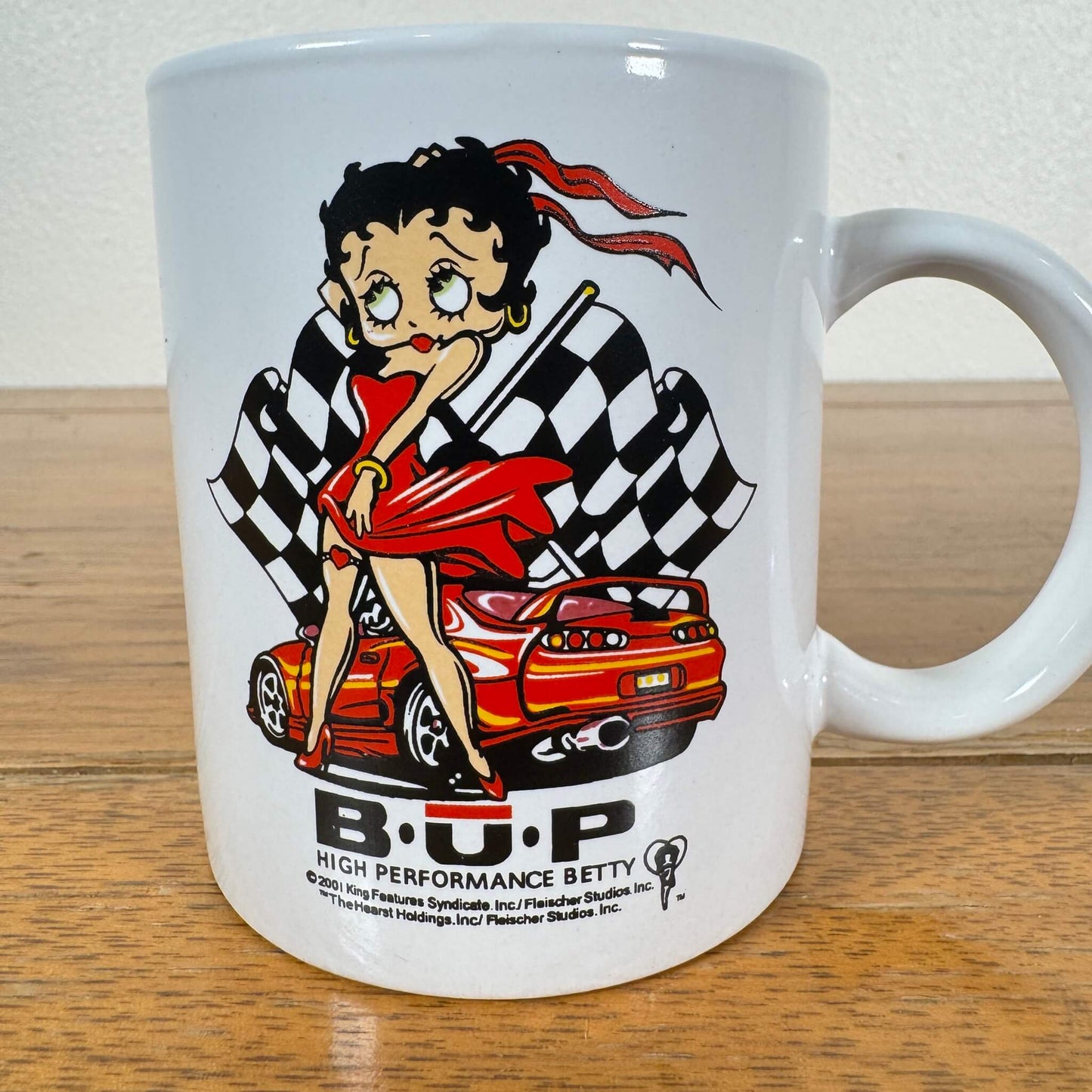 #1799【2000年代】ビンテージ Betty Boop（ベティ・ブープ） レーシングカー マグカップ / コーヒーカップ アメリカ