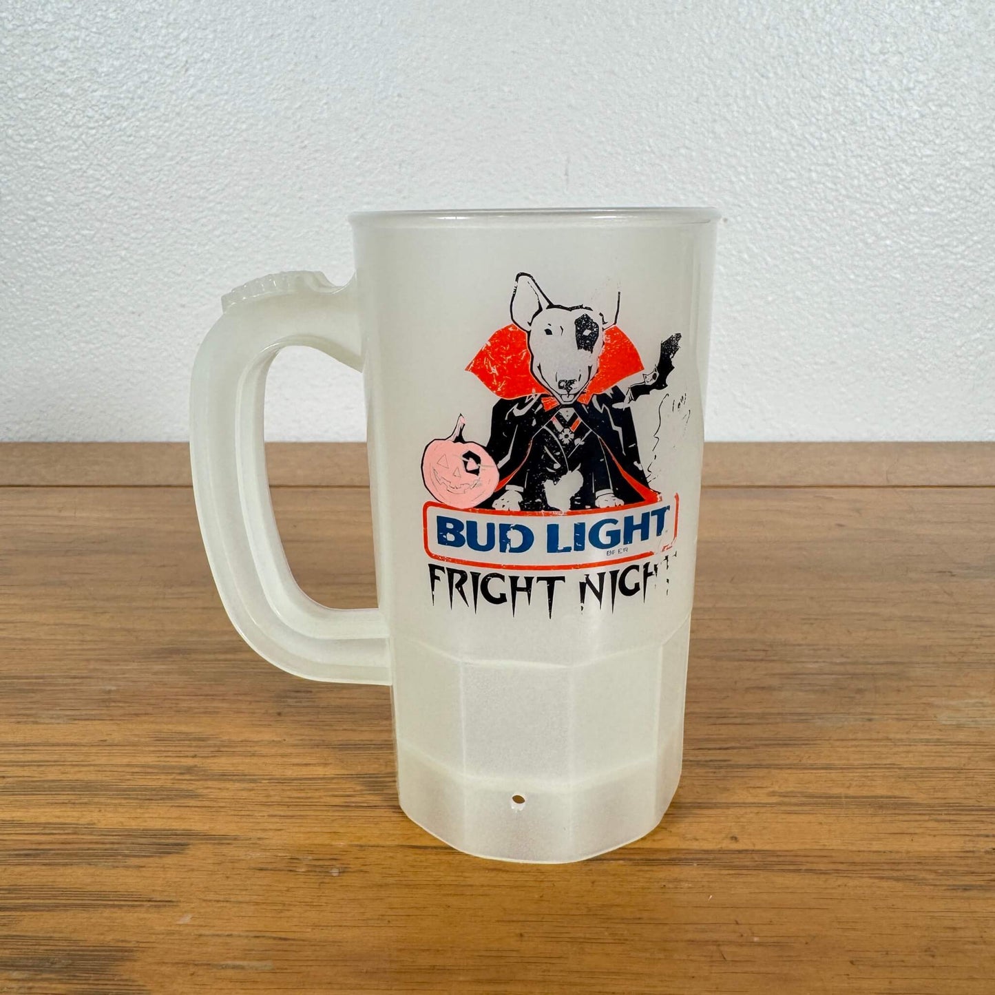 #1795【1980-90年代】ビンテージ Bud Light（バドライト） “Fright Night” ビールジョッキ / プラスチックカップ アメリカ