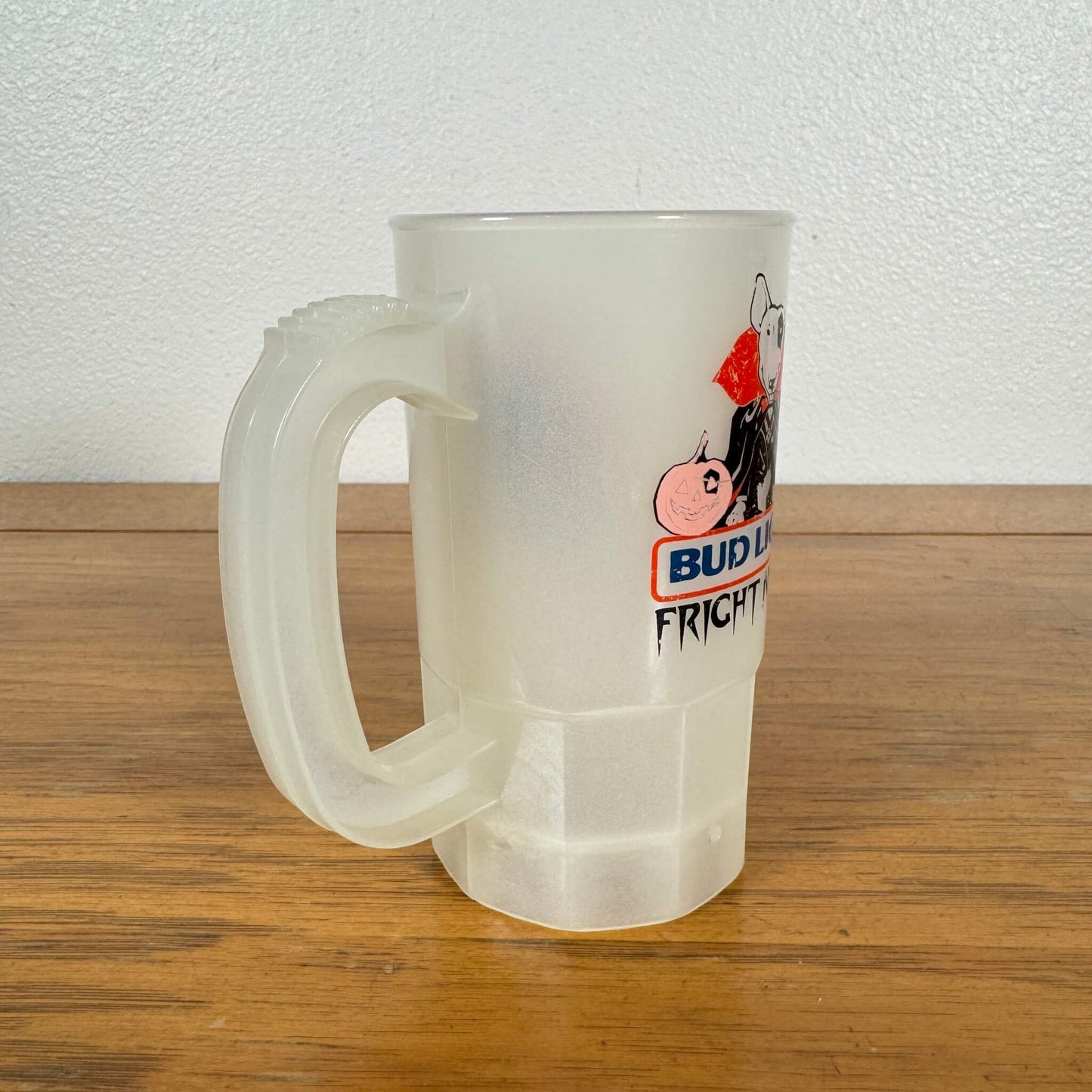 #1795【1980-90年代】ビンテージ Bud Light（バドライト） “Fright Night” ビールジョッキ / プラスチックカップ アメリカ