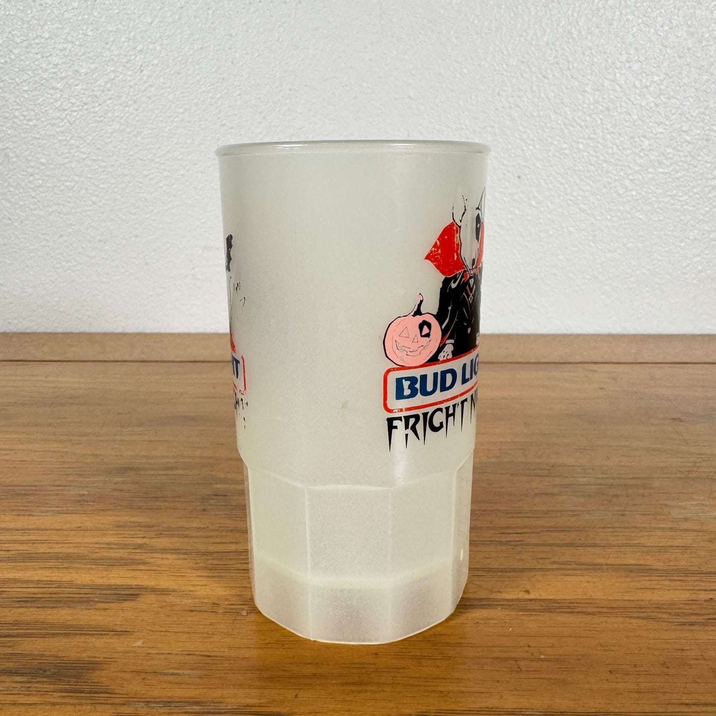 #1795【1980-90年代】ビンテージ Bud Light（バドライト） “Fright Night” ビールジョッキ / プラスチックカップ アメリカ