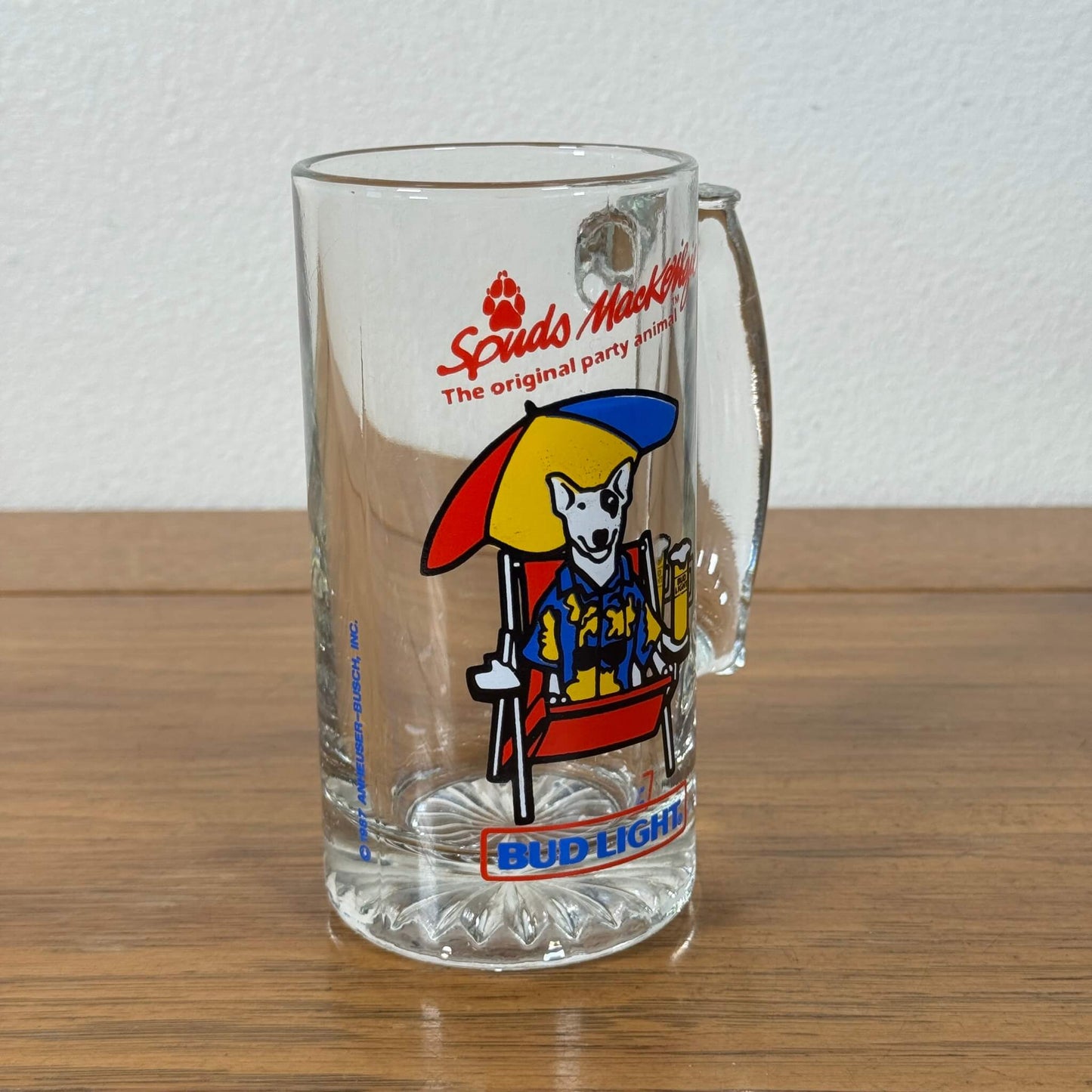 #2025【1987年製】ビンテージ Spuds MacKenzie（スパッズ・マッケンジー） ビールジョッキ / Bud Light アドバタイジング