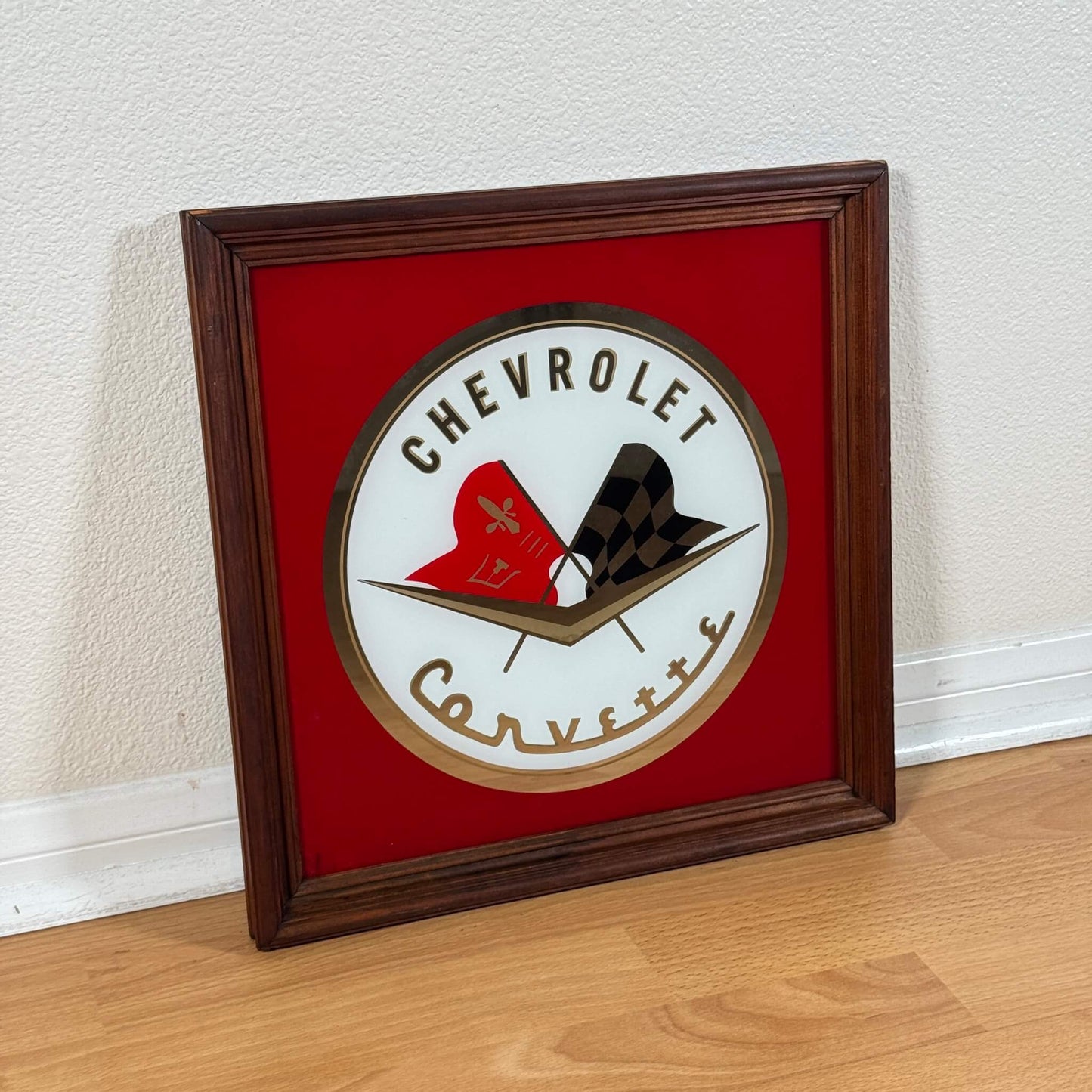 #1928【1980-90年代】ビンテージ Chevrolet Corvette（シボレー・コルベット） パブミラー / ウォールデコ アメリカ